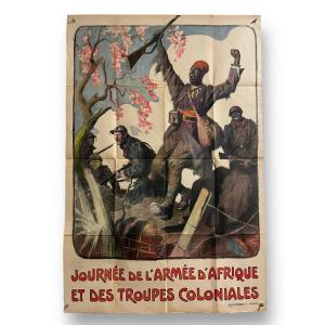 Lucien Jonas- Affiche Journée De L’armée D’Afrique Et Des Troupes Coloniales 1914 1918 